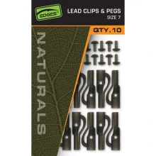 FOX - Závěsky Edges Naturals Lead Clips Pegs vel. 7 10 ks