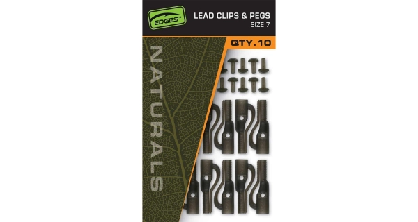 FOX - Závěsky Edges Naturals Lead Clips Pegs vel. 7 10 ks
