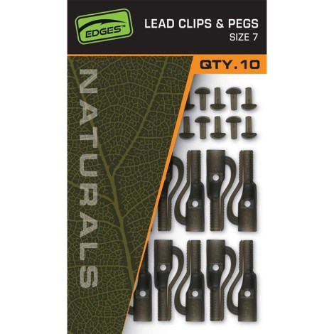 FOX - Závěsky Edges Naturals Lead Clips Pegs vel. 7 10 ks