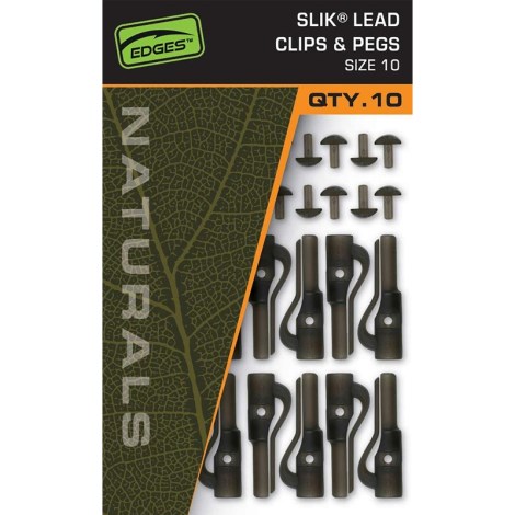 FOX - Závěsky Edges Naturals Slik Lead Clip& Pegs vel. 10 10 ks