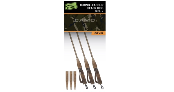 FOX - Závěsky Edges Tubing Leadclip Ready Rigs Camo vel. 7 3 ks