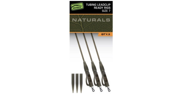 FOX - Závěsky Edges Tubing Leadclip Ready Rigs Naturals vel. 7 3 ks