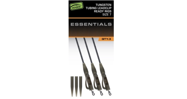 FOX - Závěsky Edges Tungsten Tubing Leadclip Ready Rigs Essentials vel. 7 3 ks