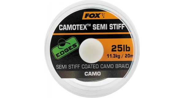 FOX - Ztužená šňůrka Edges Camotex Semi Stiff Camo 20 m 20 lb