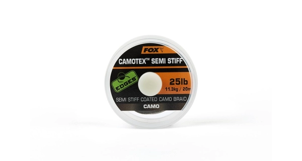 FOX - Ztužená šňůrka Edges Camotex Semi Stiff Camo 20 m 35 lb