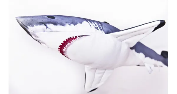 GABY PILLOWS - Polštář Žralok Bílý Giant 120 cm