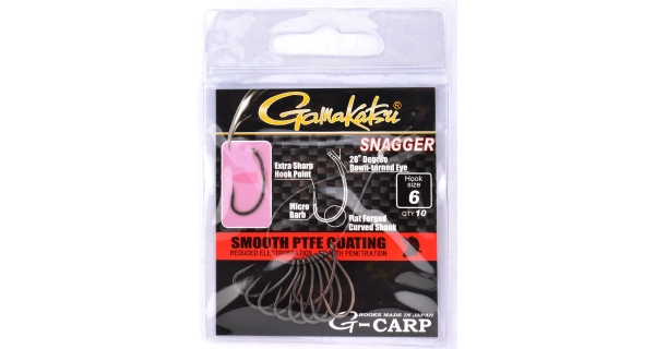GAMAKATSU - Háček G-Carp Snagger 10 ks vel. 8