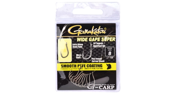 GAMAKATSU - Háček G-CARP Wide Gape Super vel. 8