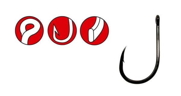 GAMAKATSU - Háček Power Carp Ring Eye NSB vel. 14