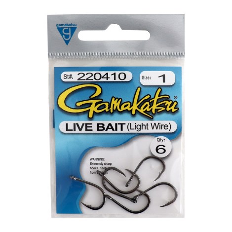 GAMAKATSU - Háček SW Live Bait Light Wire NS vel. 1