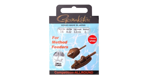 GAMAKATSU - Hotový návazec Method Feeder Spike 12 cm vel. 10 6 ks