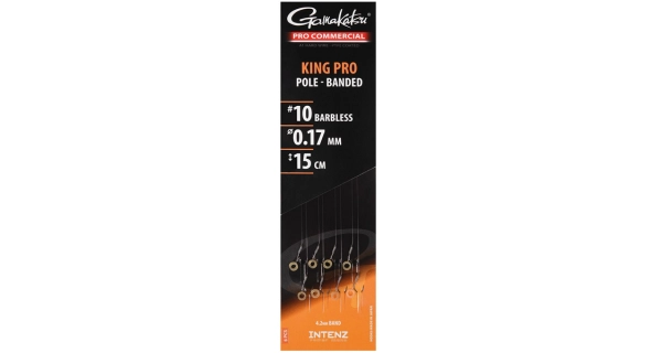 GAMAKATSU - Hotový návazec Pro Commercial King Pro Eyed Ready Rigs 0,17 mm 15 cm vel. 12 8 ks