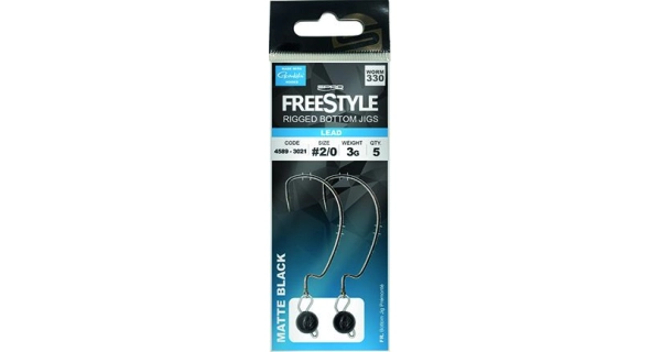 GAMAKATSU - Offset háček s čeburaškou FreeStyle Rigged Bottom Jigs Black 5 g vel. 1/0 2 ks