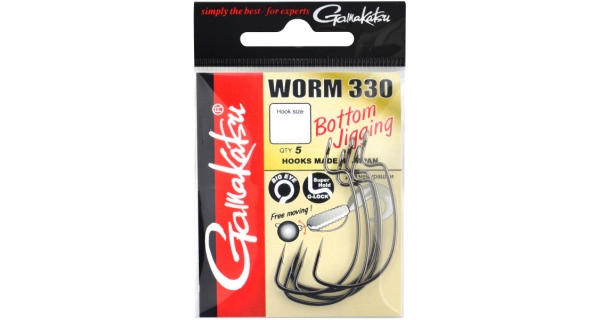 GAMAKATSU - Ofsetový háček Worm 330 Bottom Jigging Hooks vel. 1/0 6 ks