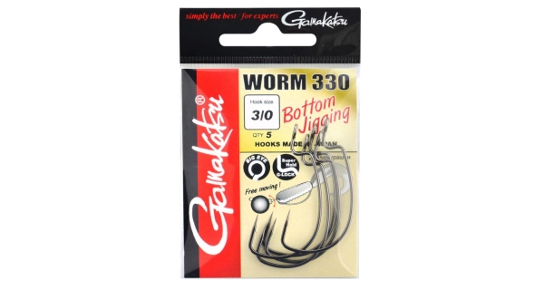 GAMAKATSU - Ofsetový háček Worm 330 vel. 2/0 6 ks