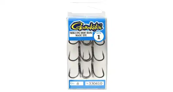 GAMAKATSU - Trojháčky Treble EWG Short Shank ME vel. 1 6 ks