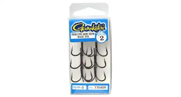 GAMAKATSU - Trojháčky Treble EWG Short Shank ME vel. 2 6 ks