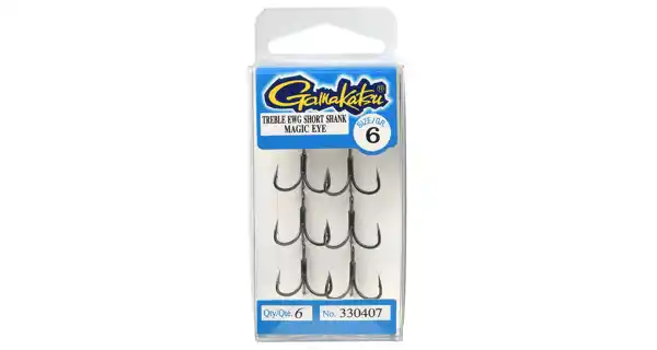 GAMAKATSU - Trojháčky Treble EWG Short Shank ME vel. 6 6 ks