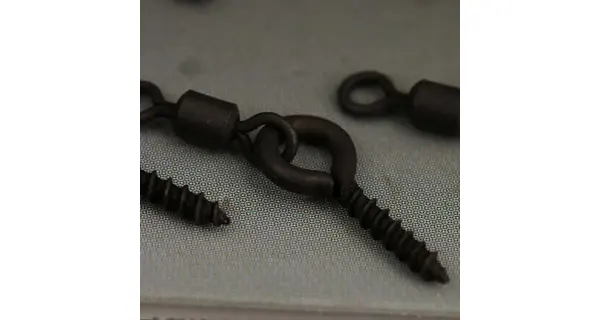 GARDNER - Kolíček s obratlíkem Covert Swivel Bait Screws Anti Glare Long 11 mm 10 ks