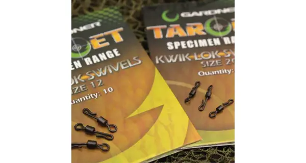 GARDNER - Obratlíky Target Kwik Lok Swivels vel. 20 10 ks
