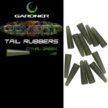 GARDNER - Převleky Covert Tail Rubbers C-Thru Brown 12 ks