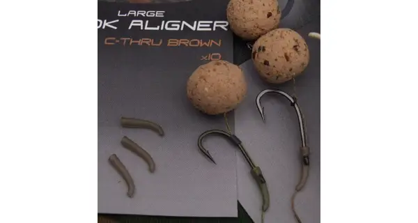 GARDNER - Rovnátka na háček Covert Hook Aligner Large C-Tru Brown 10 ks