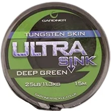 GARDNER - Splétaná šňůra Ultra Sink Tungsten 11,3 kg 15 m Deep Green