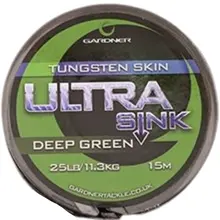 GARDNER - Splétaná šňůra Ultra Sink Tungsten 11,3 kg 15 m Deep Green