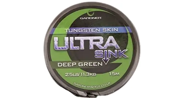 GARDNER - Splétaná šňůra Ultra Sink Tungsten 11,3 kg 15 m Deep Green