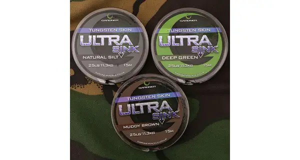 GARDNER - Splétaná šňůra Ultra Sink Tungsten 11,3 kg 15 m Muddy Brown