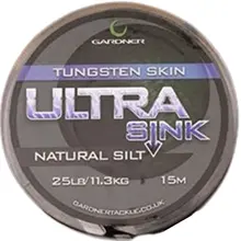 GARDNER - Splétaná šňůra Ultra Sink Tungsten 11,3 kg 15 m Natural Silt