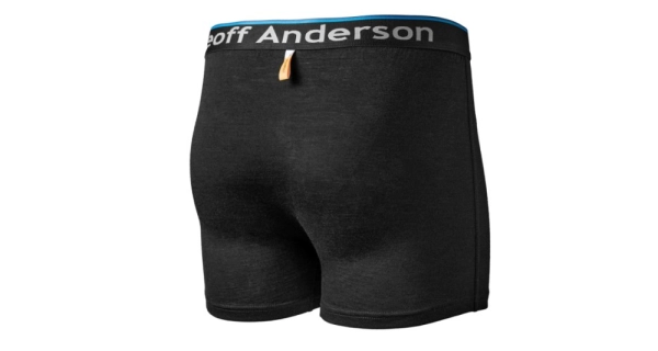 GEOFF ANDERSON - Boxerky WizWool 165 Černé vel. M