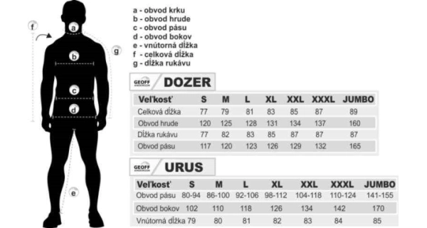 GEOFF ANDERSON - Bunda Dozer 6 + kalhoty Urus 6 černá vel. XL
