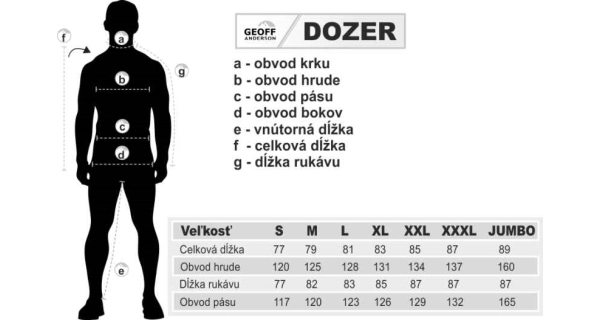 GEOFF ANDERSON - Bunda Dozer 6 maskáč vel. L