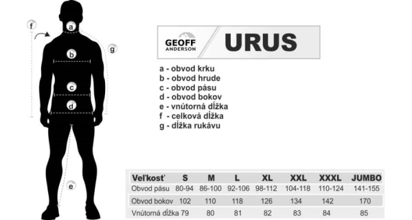 GEOFF ANDERSON - Kalhoty Urus 6 maskáč vel. 4XL
