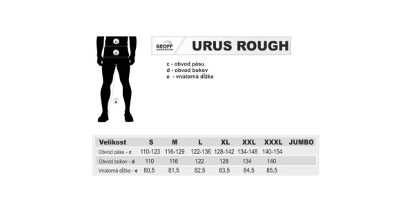 GEOFF ANDERSON - Kalhoty Urus Rough vel. XL