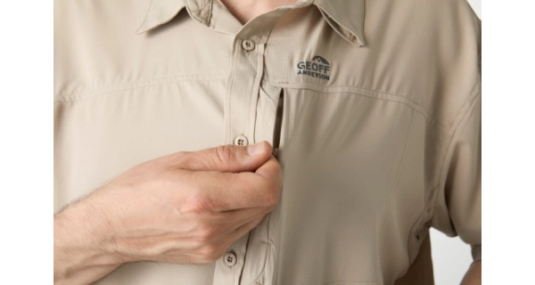 GEOFF ANDERSON - Košile s dlouhým rukávem Ezmar Light Khaki vel. 3XL