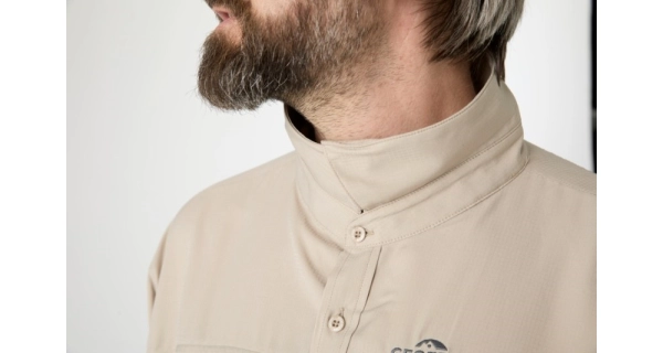 GEOFF ANDERSON - Košile s dlouhým rukávem Ezmar Light Khaki vel. XL