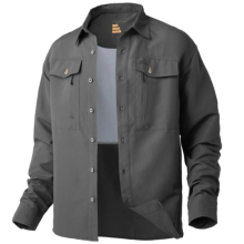 GEOFF ANDERSON - Košile s dlouhým rukávem Ezmar Mid Weight Soft Šedá vel. 2XL