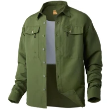 GEOFF ANDERSON - Košile s dlouhým rukávem Ezmar Mid Weight Soft Zelená vel. 2XL