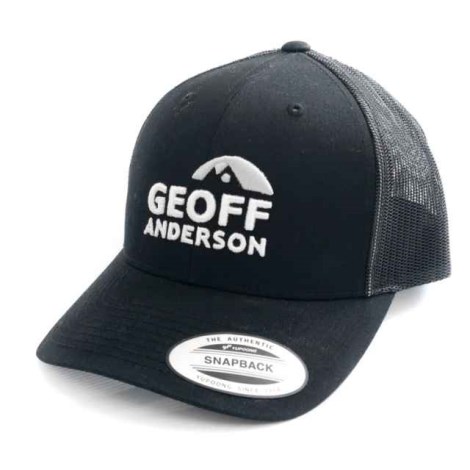 GEOFF ANDERSON - Kšiltovka Snapback síťová s logem černá