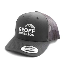 GEOFF ANDERSON - Kšiltovka Snapback síťová s logem šedá