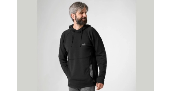 GEOFF ANDERSON - Mikina s kapucí WizWool 335 Černá vel. 4XL