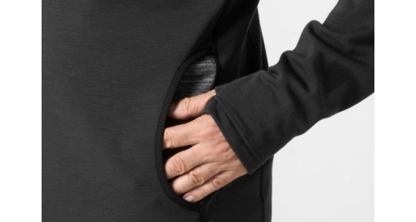 GEOFF ANDERSON - Mikina s kapucí WizWool 335 Černá vel. S