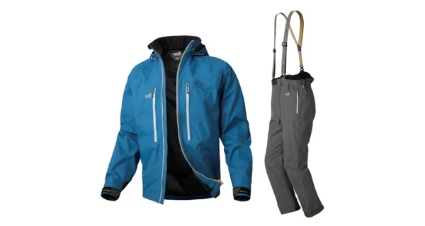 GEOFF ANDERSON - Set Bunda Dozer Light modrá + Kalhoty Urus Light černé vel. 2XL