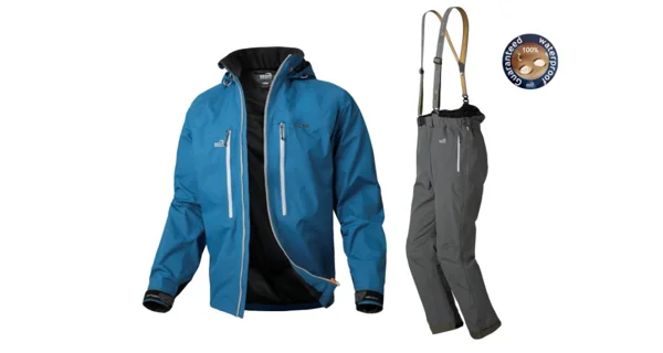 GEOFF ANDERSON - Set Bunda Dozer Light modrá + Kalhoty Urus Light černé vel. L