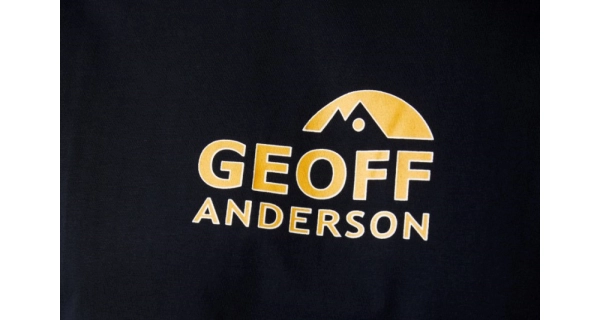 GEOFF ANDERSON - Tričko Organic Tee Black Orange Logo vel. L
