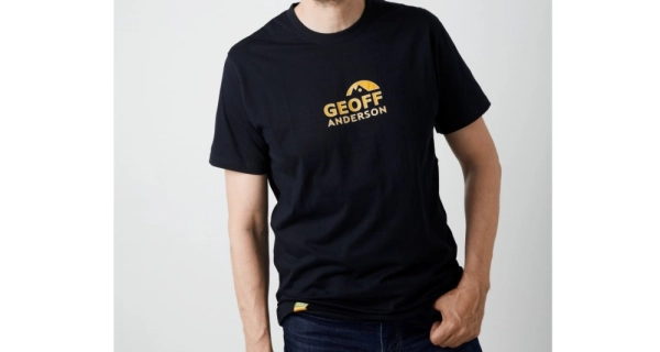 GEOFF ANDERSON - Tričko Organic Tee Black Orange Logo vel. L
