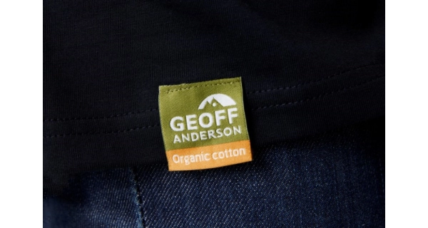 GEOFF ANDERSON - Tričko Organic Tee Black Orange Logo vel. L