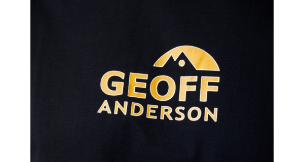 GEOFF ANDERSON - Tričko Organic Tee Black Orange Logo vel. M
